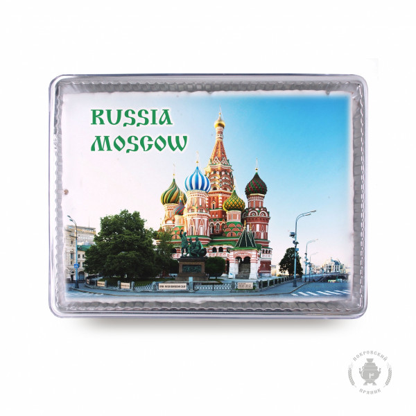 №3 Пряник 600г RUSSIA MOSCOW с фотопечатью (в подарочной пластиковой упаковке)  в Рассказове