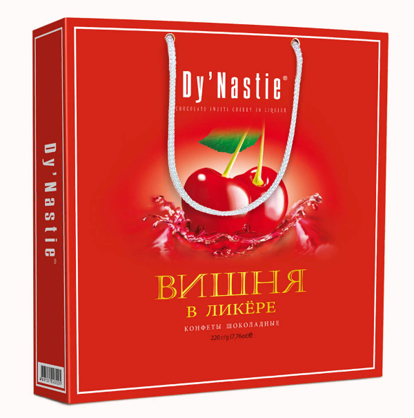 №3 Династия Сумка Конфеты "Вишня в ликере", 220г  в Рассказове